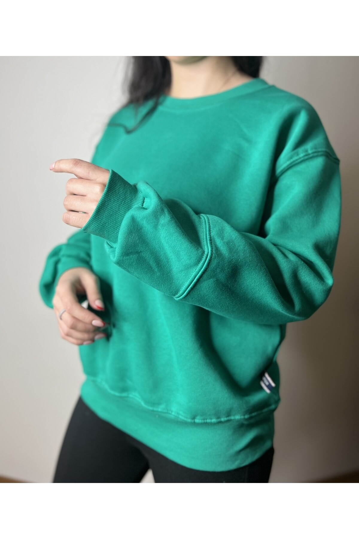 Yeşil 3 İplik Sweatshirt