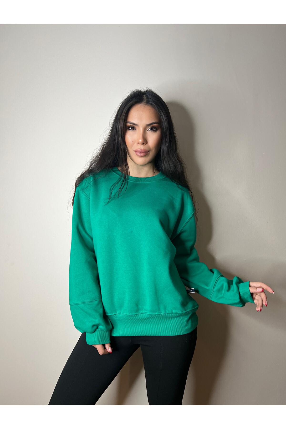 Yeşil 3 İplik Sweatshirt